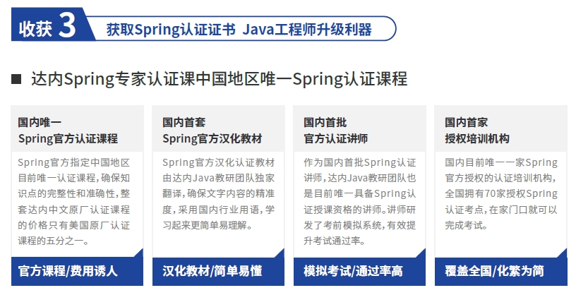 在達(dá)內(nèi)學(xué)習(xí)考取Spring認(rèn)證的優(yōu)勢(shì)和收獲